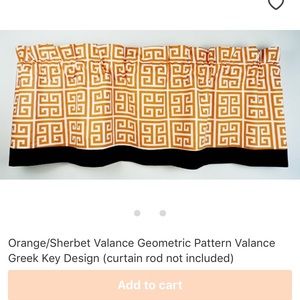 Custom made valances (price includes 2 valances)